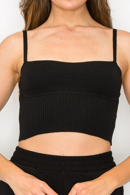 Zella Crop Knitted Sweater Top