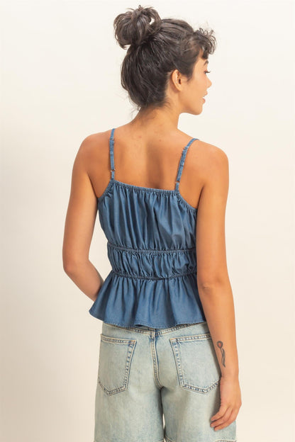Marisol Smocked Peplum Top