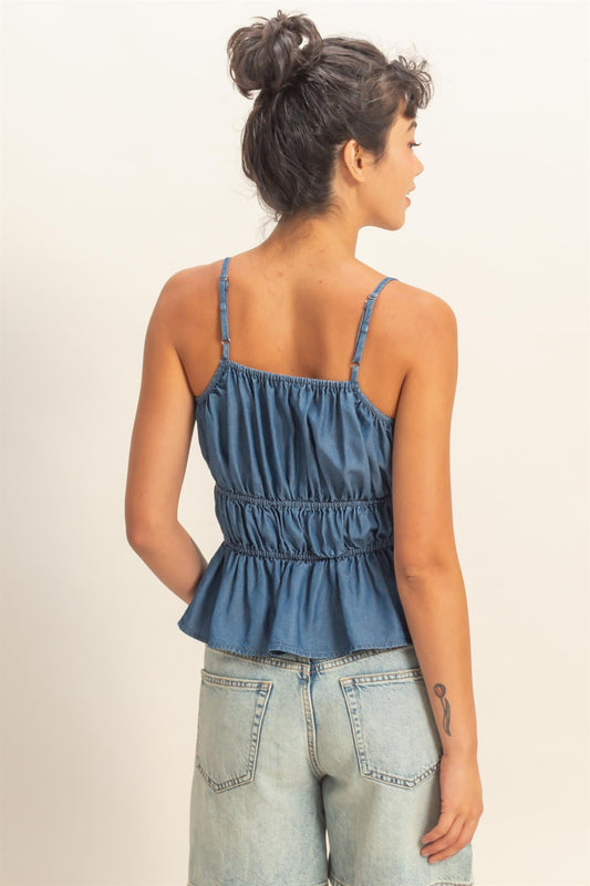 Marisol Smocked Peplum Top