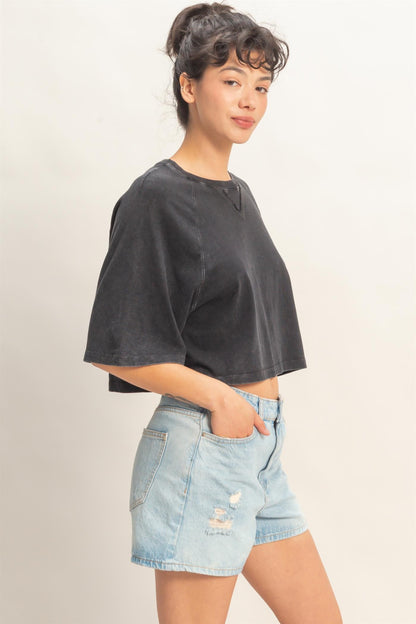 Lived In Crop Tee