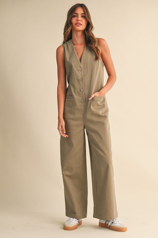 Mila Button Down Jumpsuit