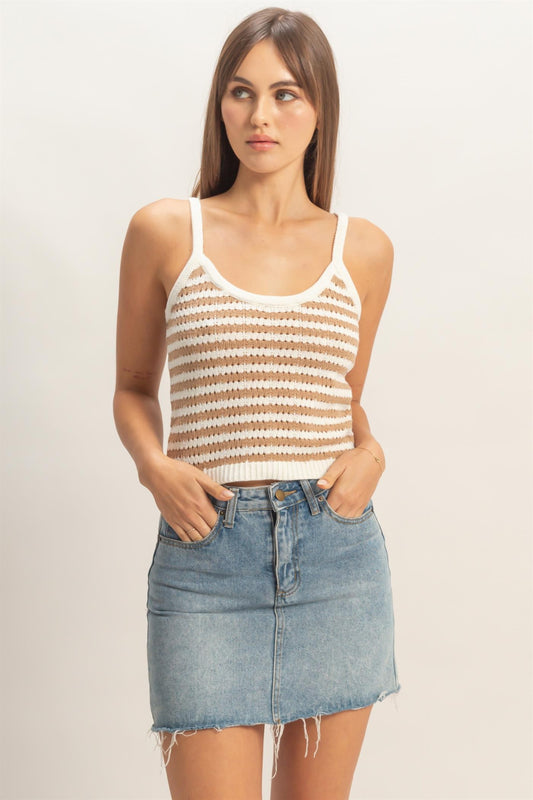 Capri Stripe Knit Tank