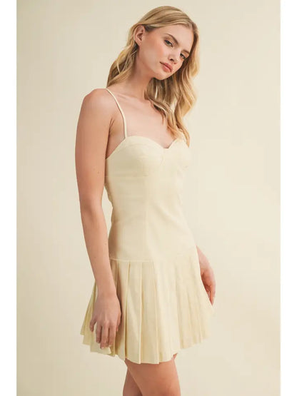 Sophie Pleated Mini Dress