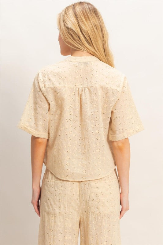 Remi Floral Eyelet Top