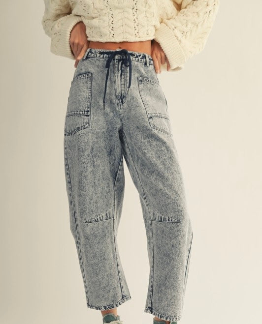 Eli Vintage Wash Barrel Pants