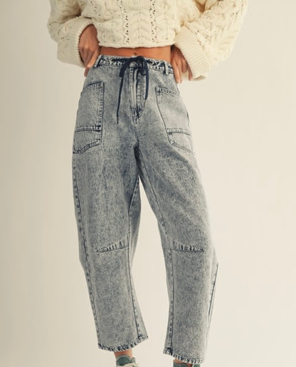 Eli Vintage Wash Barrel Pants