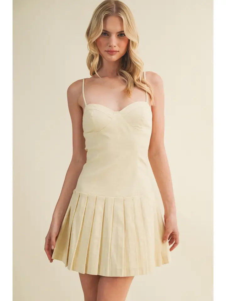 Sophie Pleated Mini Dress