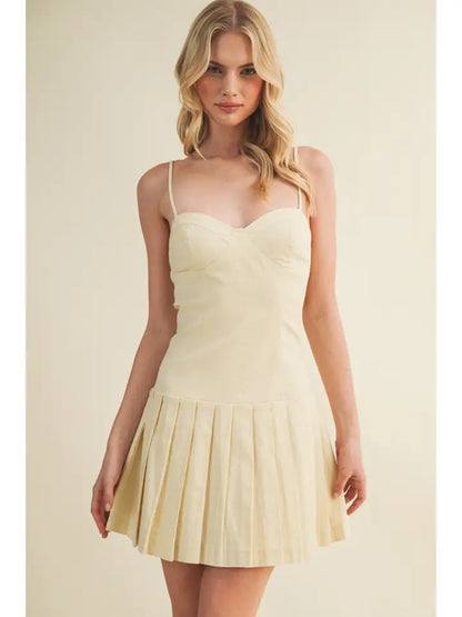 Sophie Pleated Mini Dress