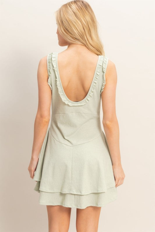 Kira Ruffled Scoop Neck Dress
