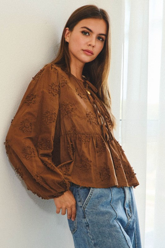 Dalia Floral Embroidered Top