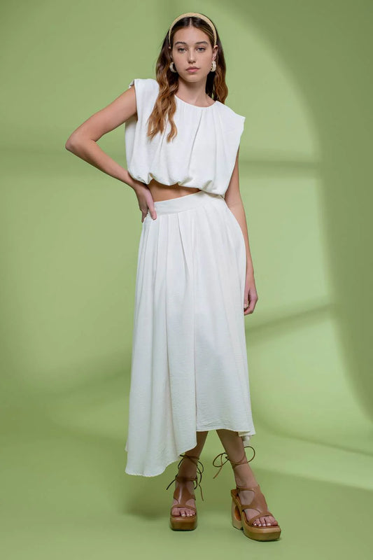 Sofia Cropped Bubble Blouse