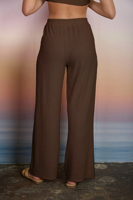 Coast Ribbed Wide-Leg Pants