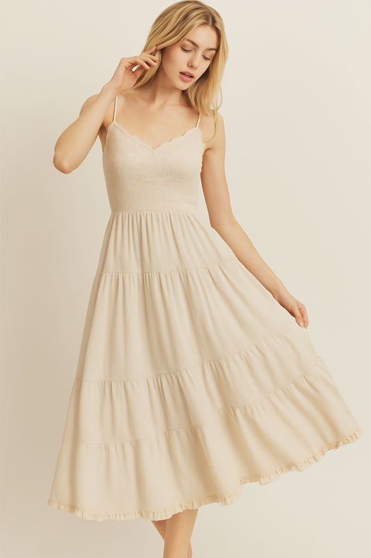 Aria Smocked Midi Dress