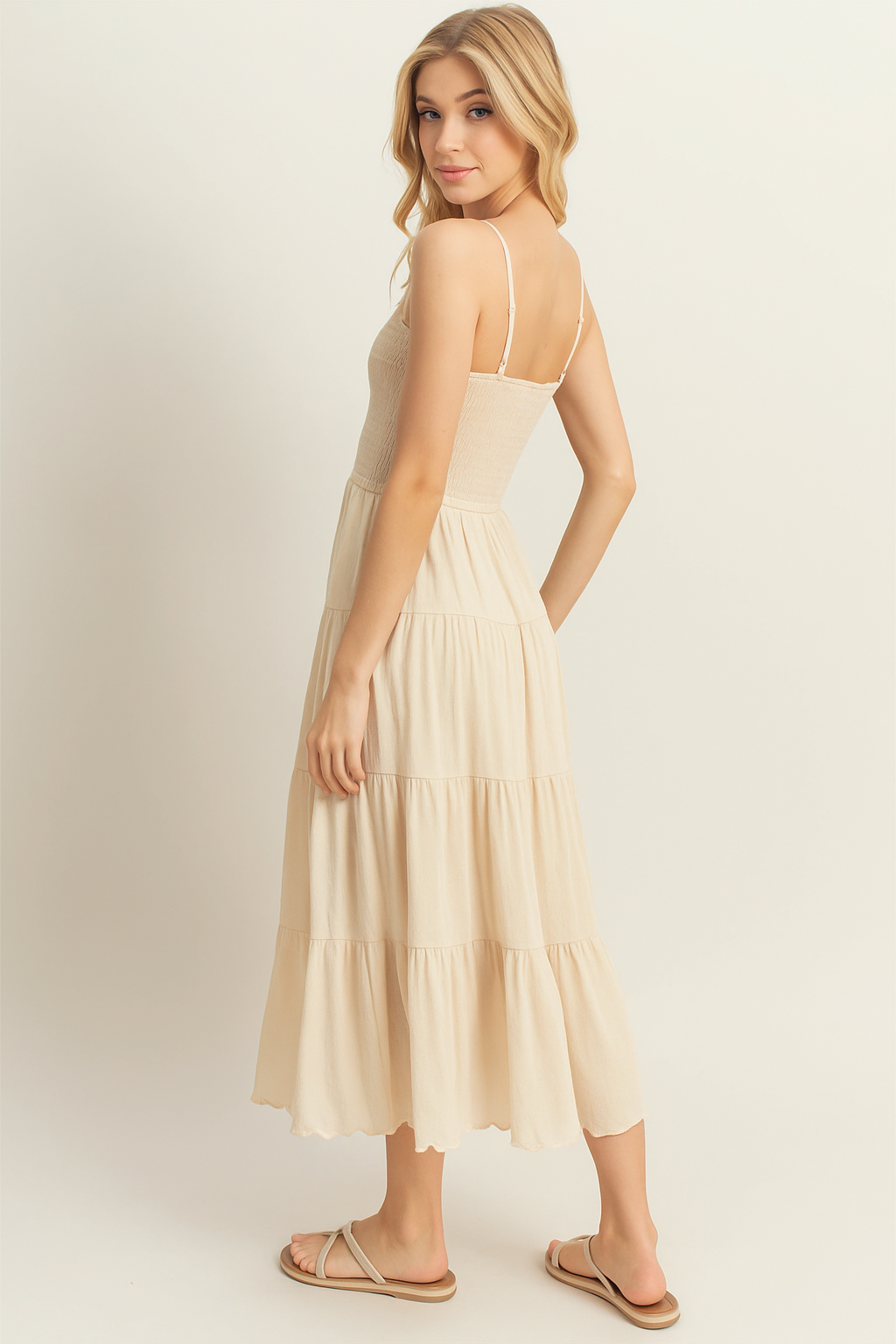 Aria Smocked Midi Dress
