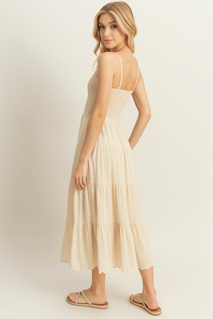 Aria Smocked Midi Dress