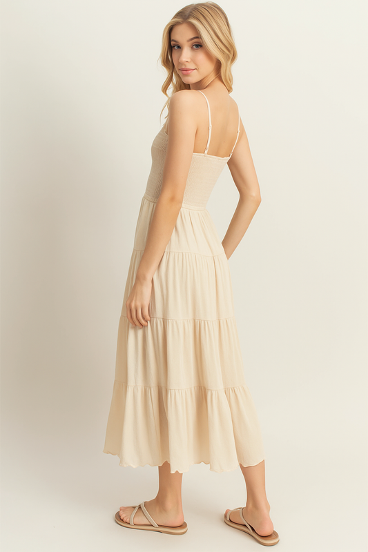 Aria Smocked Midi Dress