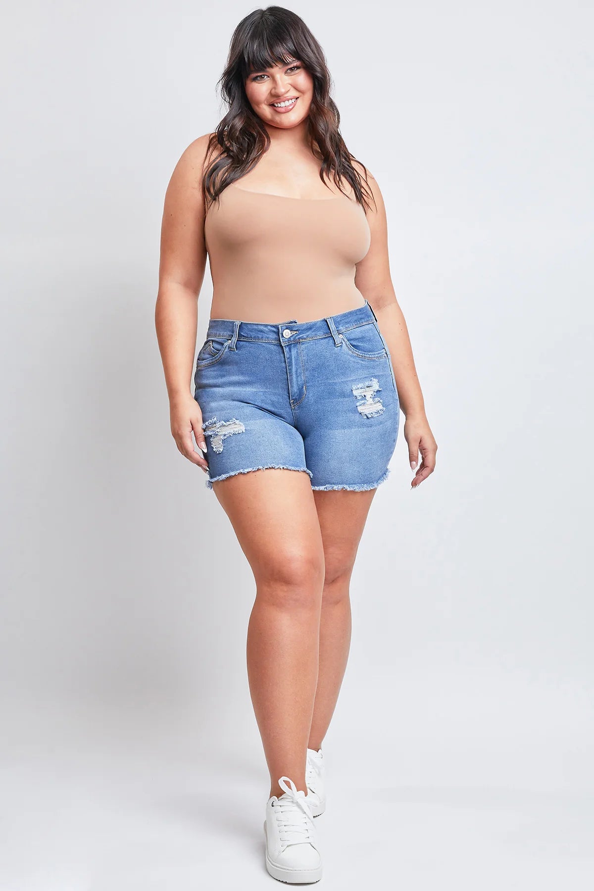 Claire High Rise Fray Shorts