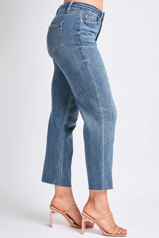 Drea High Rise Frayed Jean