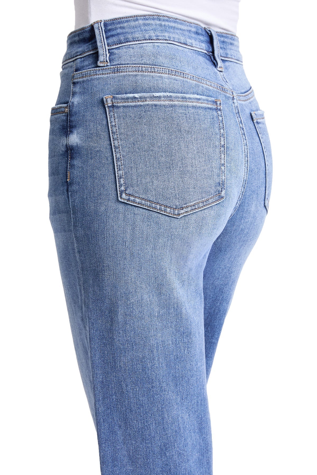 Luna Wide-Leg Cuff Jeans