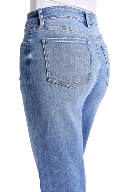 Luna Wide-Leg Cuff Jeans