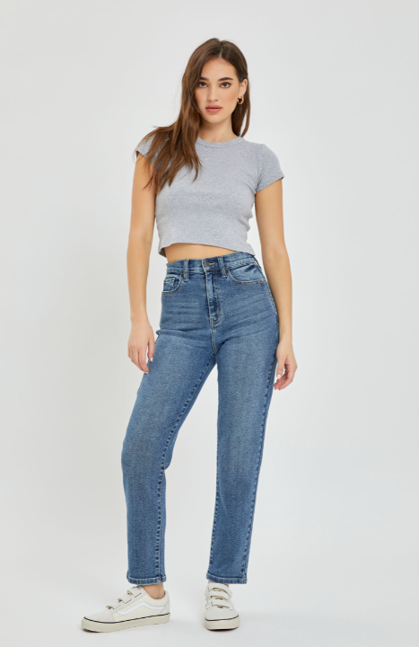 Eva High Rise Mom Jean