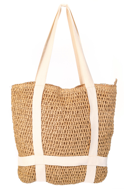Braided Straw Hat Holder Tote