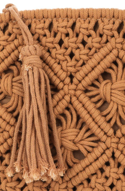 Crochet Clutch Tassel Bag