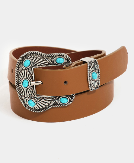 Turquoise Stud Buckle Belt