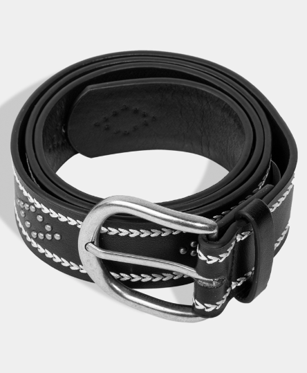 Etched Western Heart Belt