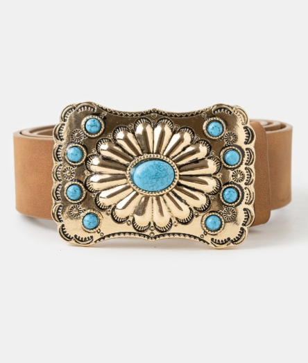 Western Medallion Buckle Belt