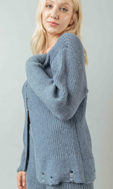 Finley Ribbed Sweater Cardigan