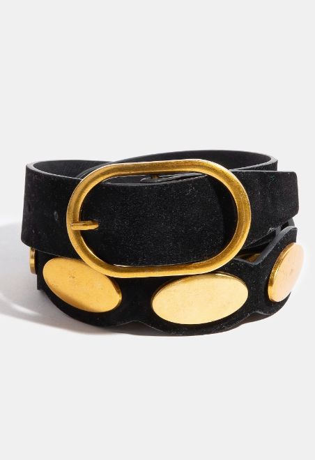 Nova Oval Accent Suede Belt
