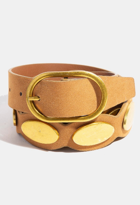 Nova Oval Accent Suede Belt