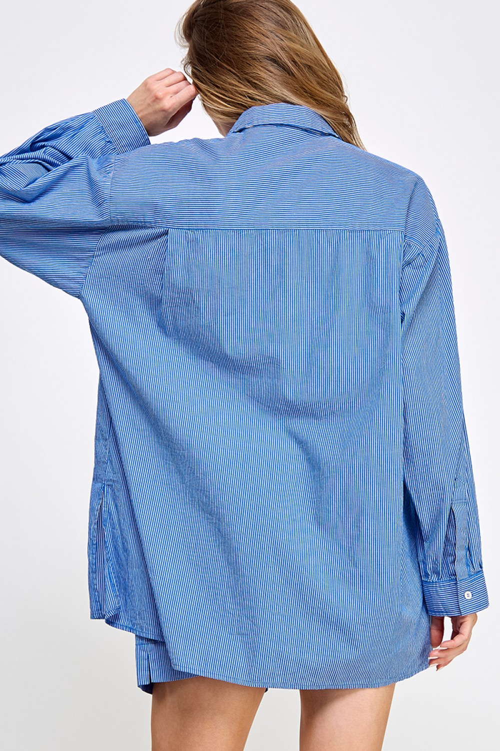 Blue Coast Striped Button Down