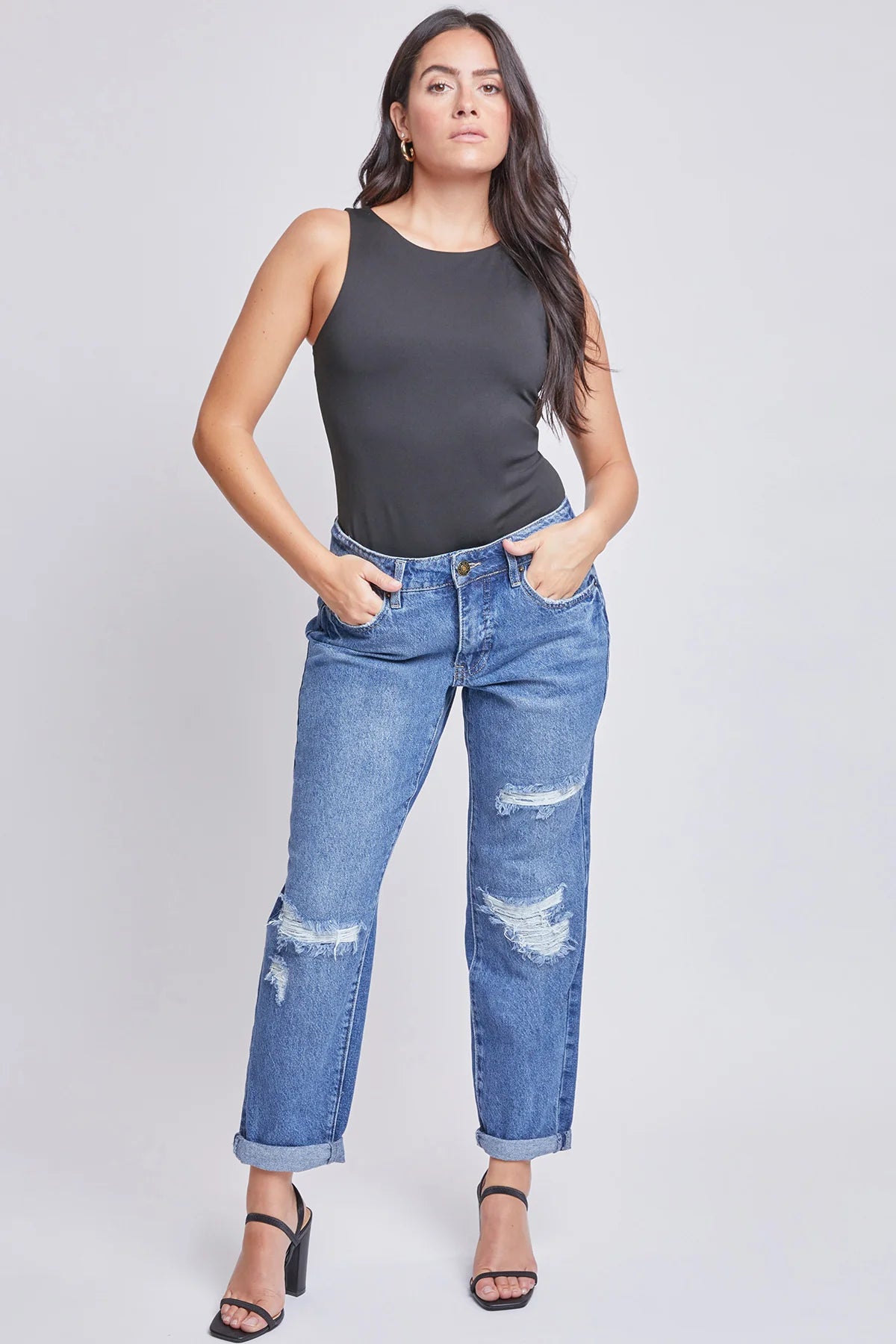 Carly Mid-Rise Boyfriend Jean