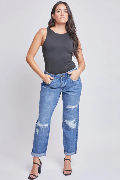 Carly Mid-Rise Boyfriend Jean