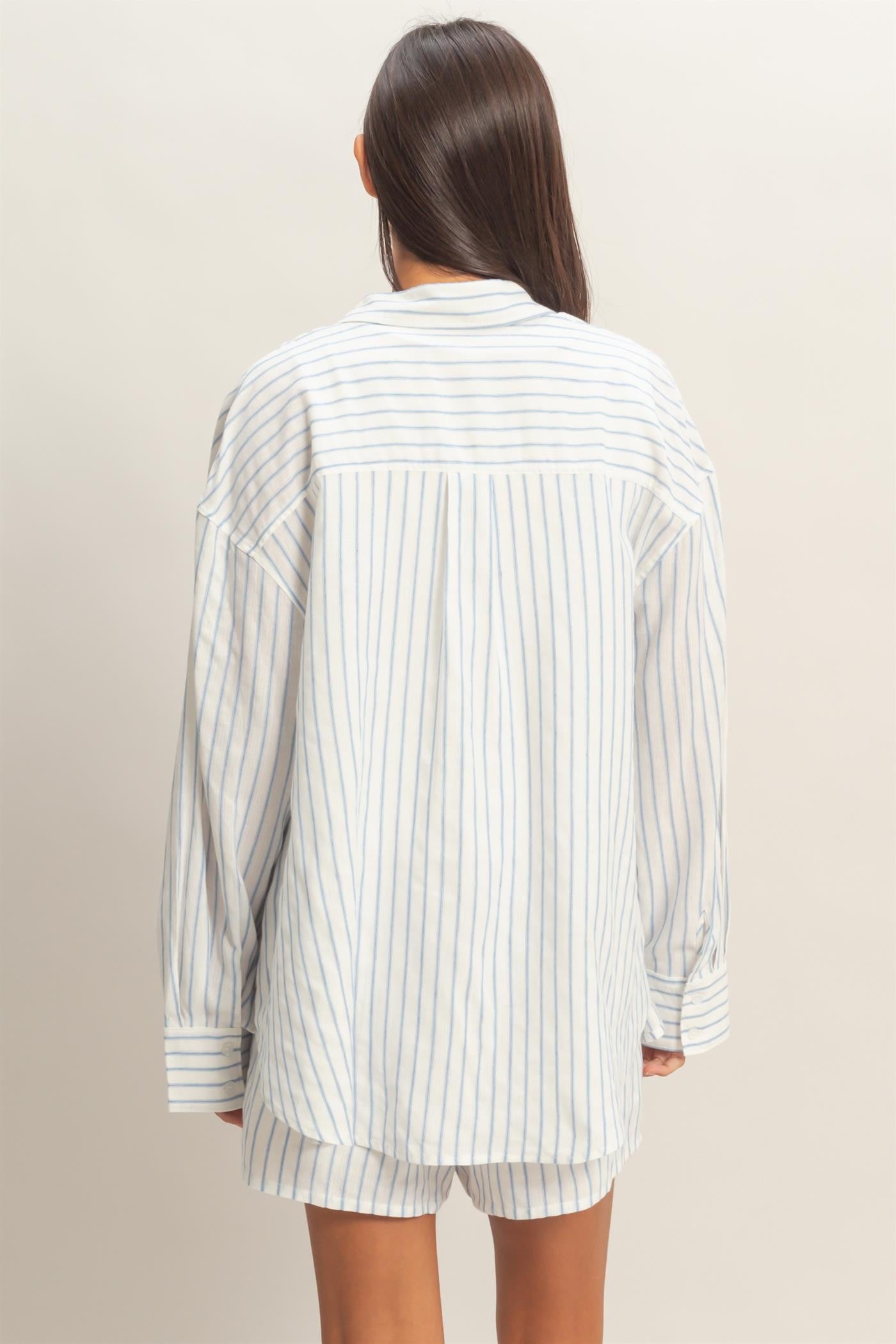 Coastal Stripe Button-Up
