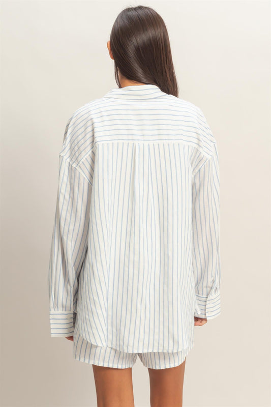 Coastal Stripe Button-Up