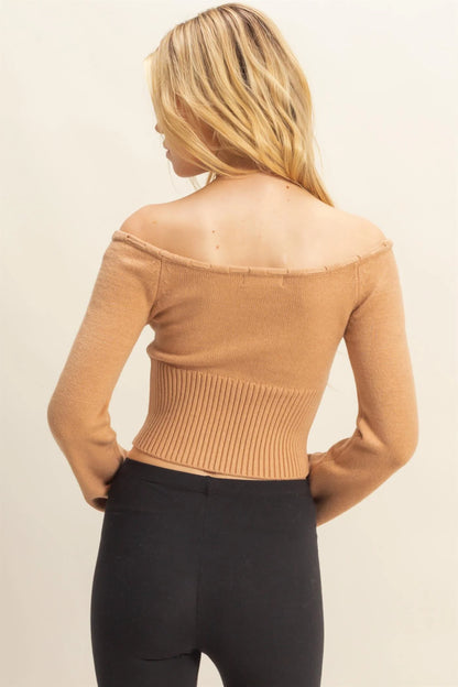 Zadie Off Shoulder Knit Top