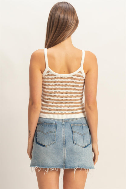 Capri Stripe Knit Tank
