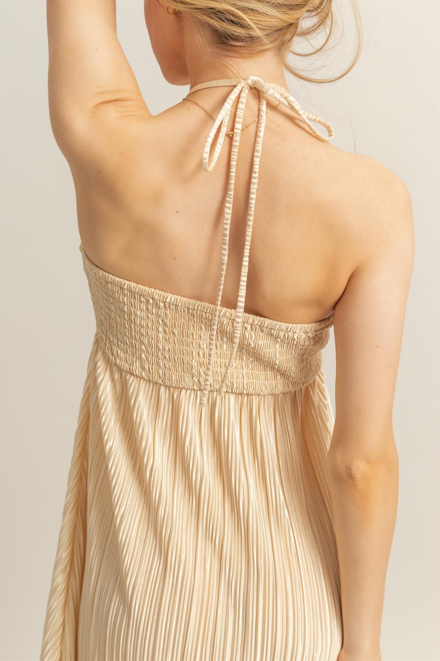 Champagne Glow Maxi Dress