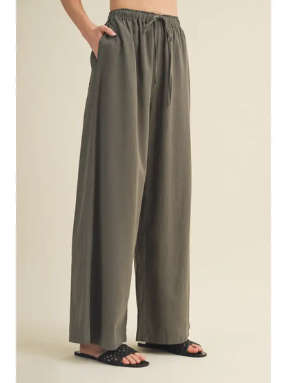 Mila Wide Drawstring Trousers