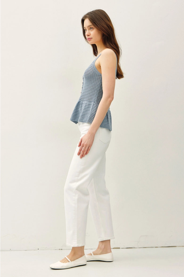 Tess Peplum Sweater Tank