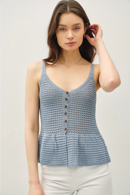 Tess Peplum Sweater Tank