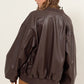 Holly Leather Oversized Jacket