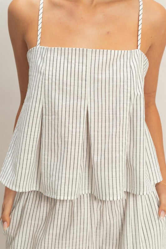 Capri Striped Tiered Tank Top
