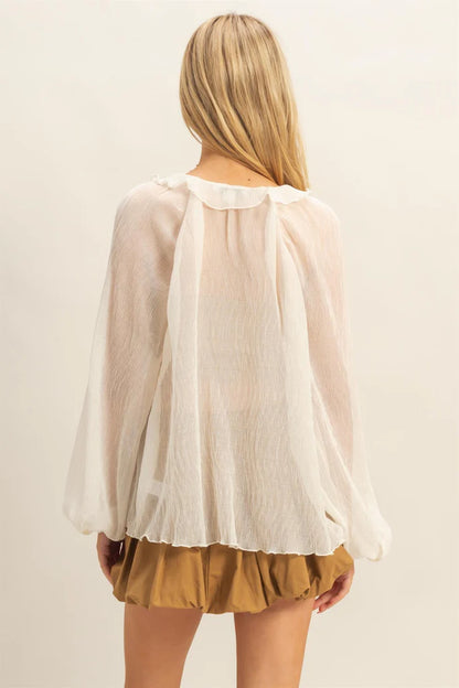 Lacey Ruffled Top
