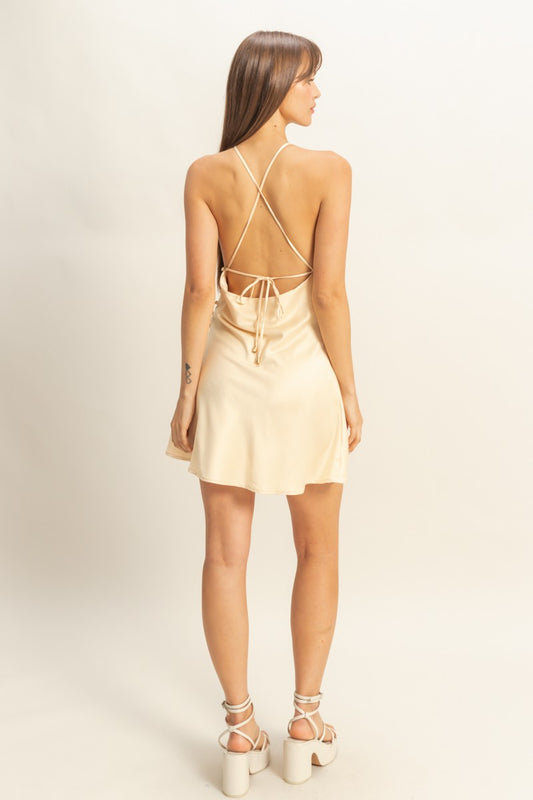 Amara Satin Mini Dress