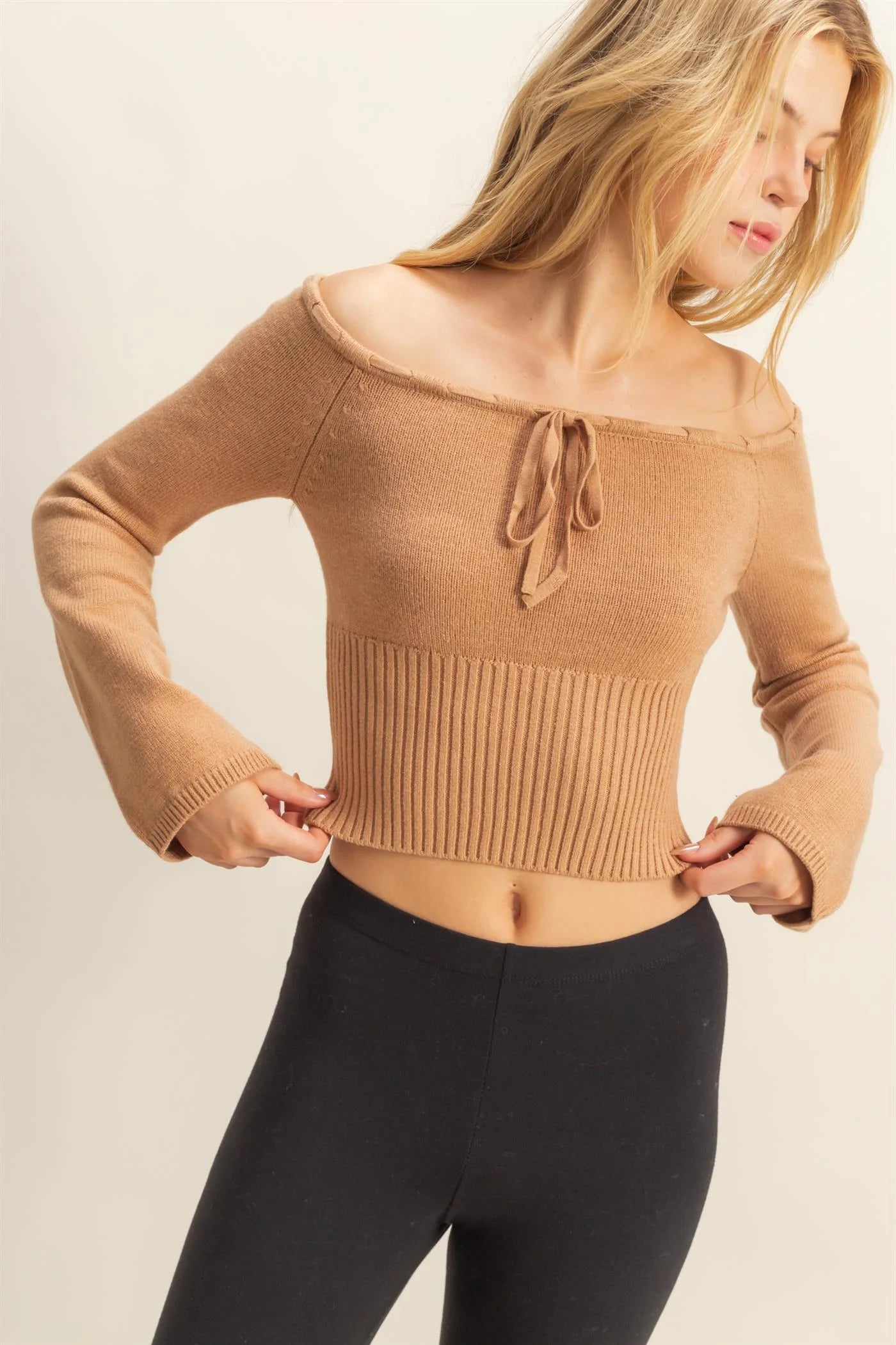 Zadie Off Shoulder Knit Top