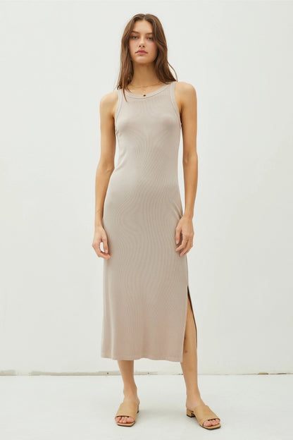 Ayla Ribbed Midi Dress